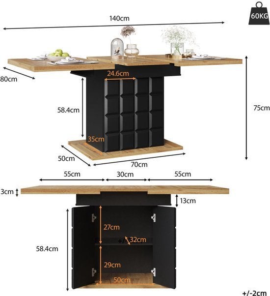 Uitklaptafel – Klaptafel – Uitschuifbare Tafel – Vouwtafel, Corvance B.V., Verzenden, Nieuw, Corvancebol@gmail.com