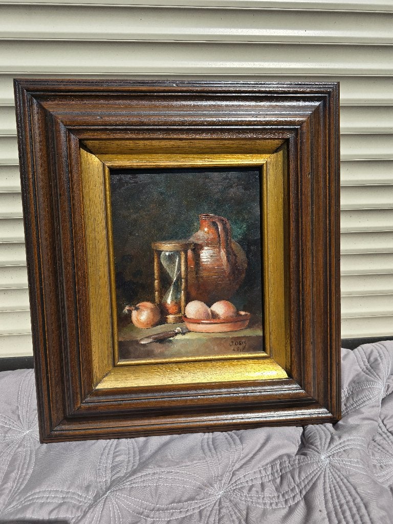 Schilderij stilleven, Doek, Stilleven, Ophalen of Verzenden, Olieverf