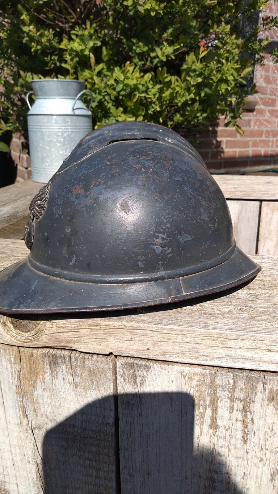 Unieke Franse ww1 helm geheel orgineel eventueel te ruil, Ophalen, Overige gebieden, Helm of Baret