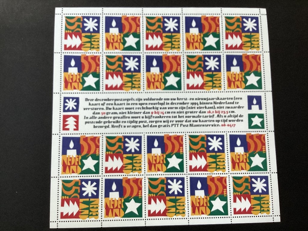 1994, decemberzegels, 1628-1629, Verzenden, Na 1940, Postfris