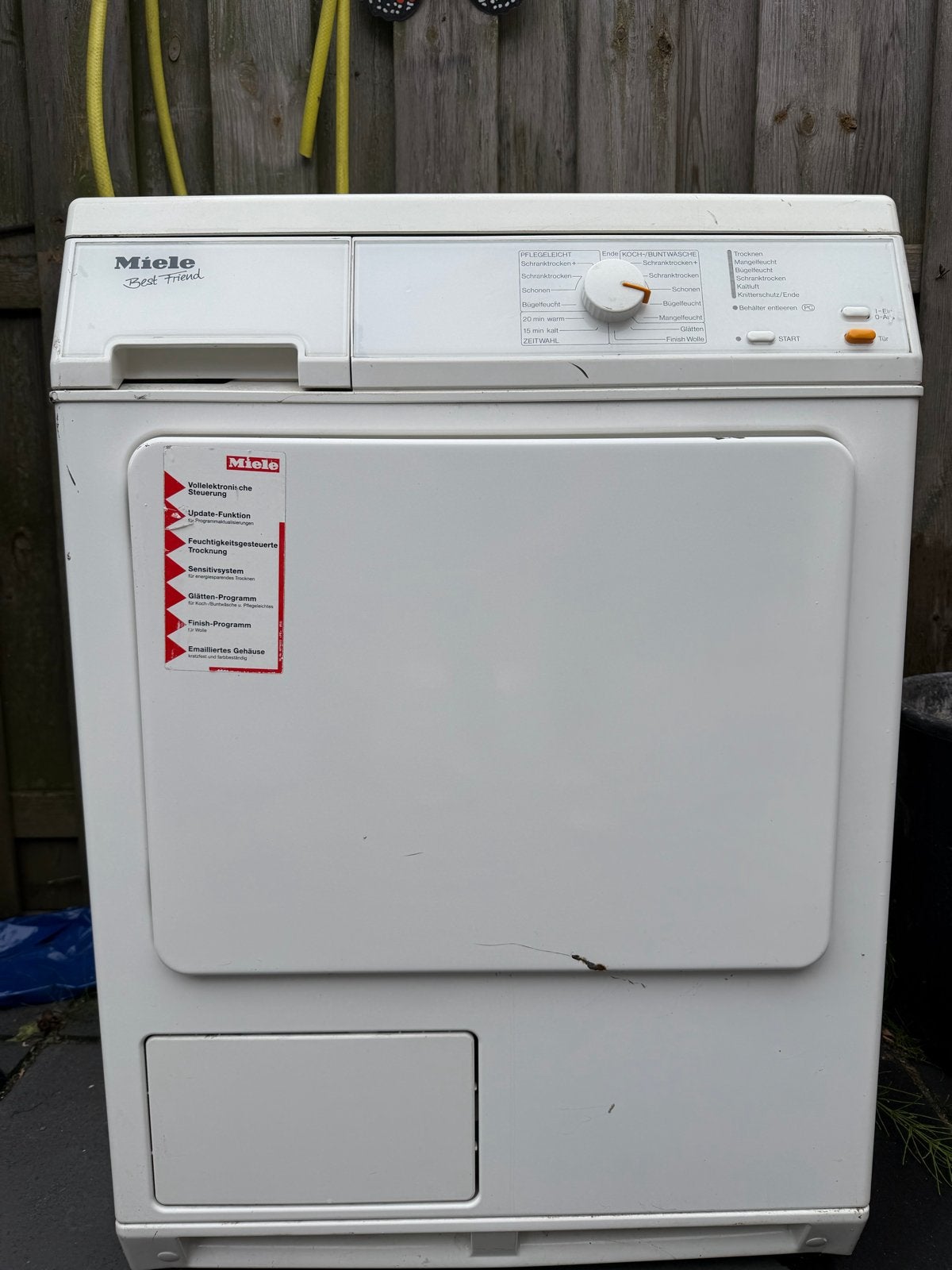 Miele Best Friend wasdroger - Condens - Goede staat, Witgoed en Apparatuur, Wasdrogers, Ophalen, 6 tot 8 kg, Gebruikt, Voorlader