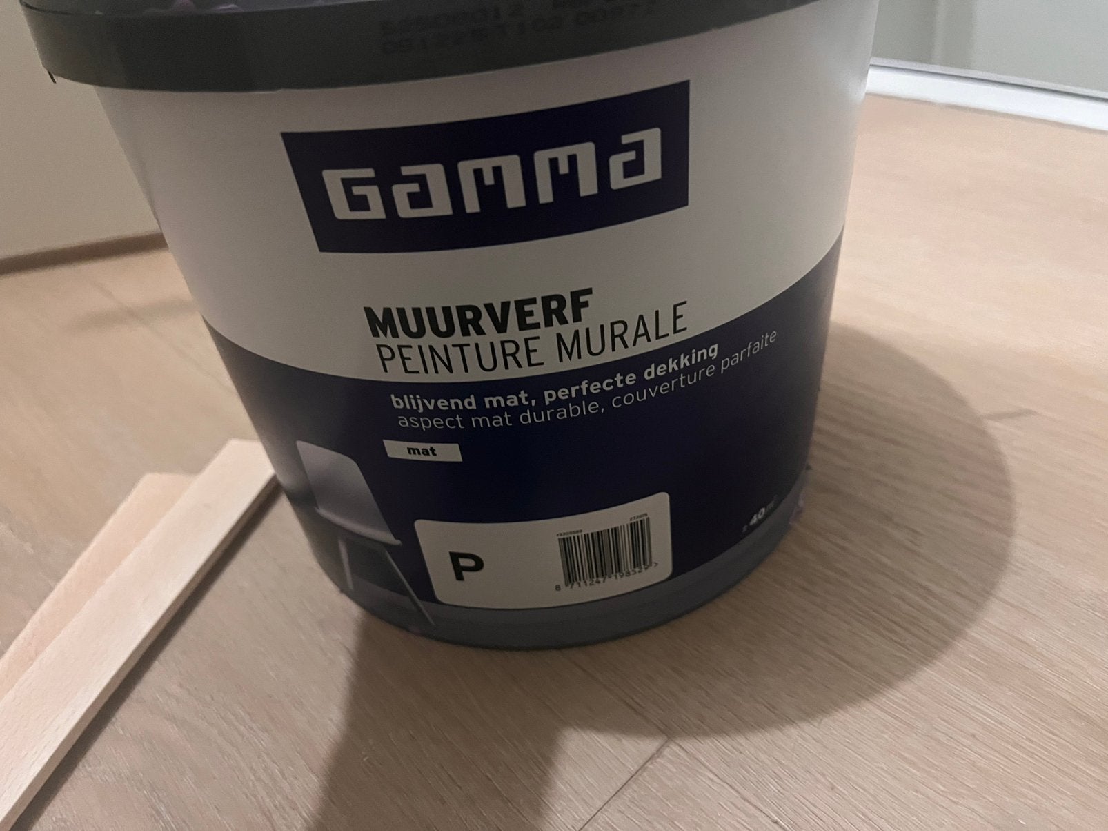 Muurverf gamma 3 liter mid mauve, Ophalen of Verzenden, Zo goed als nieuw