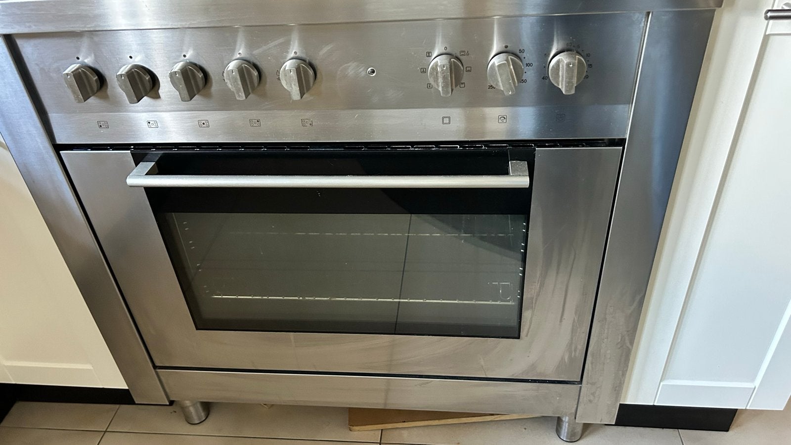 Solitaire Gasfornuis met Elektrische Hetelucht Oven, Witgoed en Apparatuur, Ophalen, Gebruikt, Hete lucht, 60 cm of meer