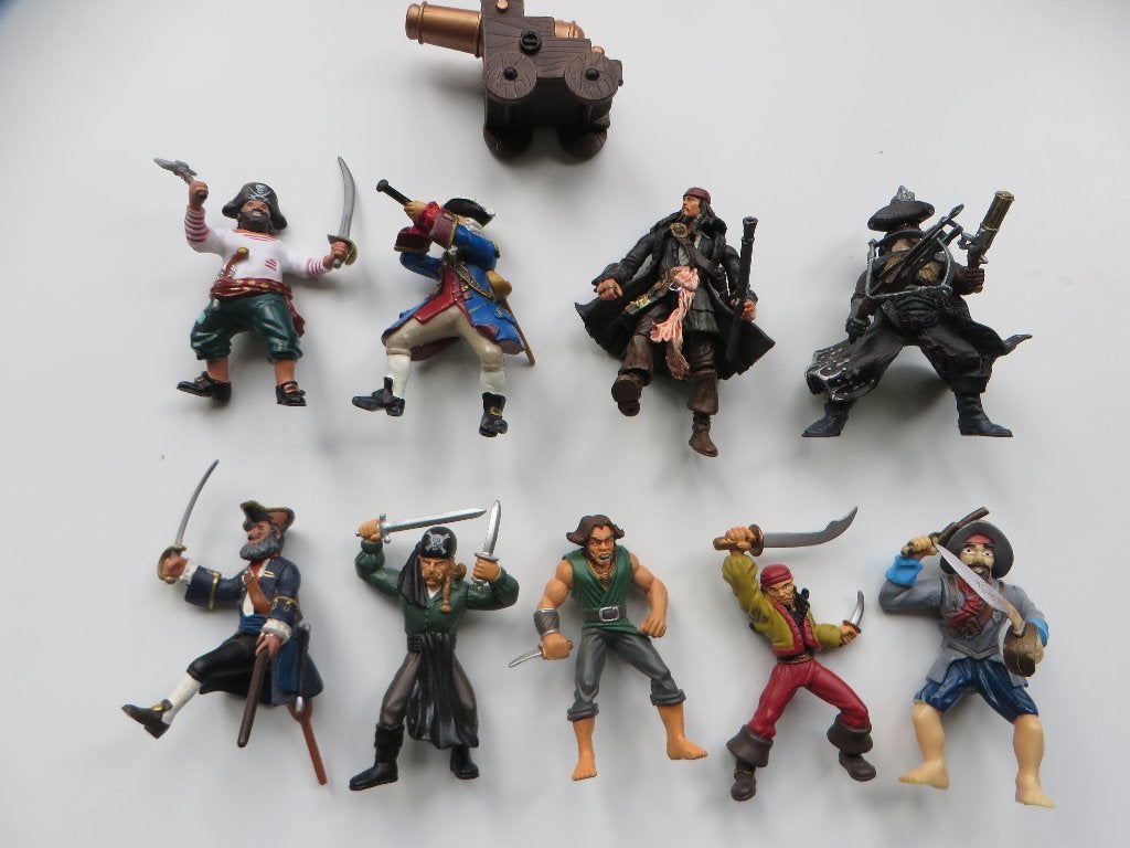 Set piraten met kanon(Papo/Revell), Verzenden, Gebruikt