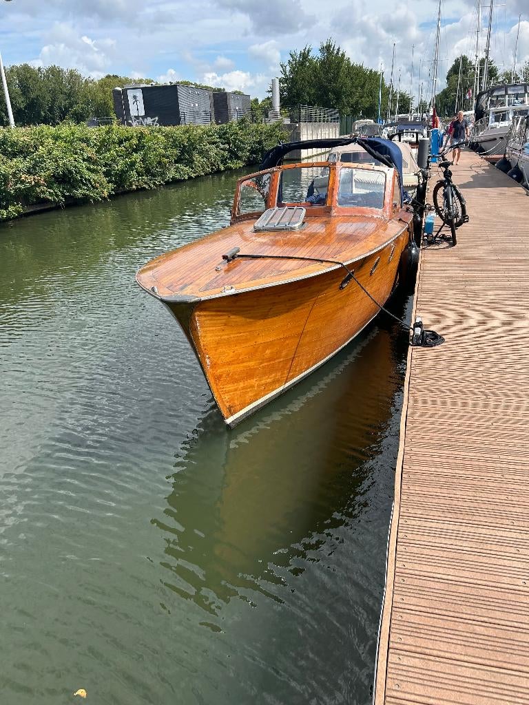 Unice Iversen cruiser mahonie 1956, Ophalen, Gebruikt, Benzine, 6 tot 9 meter