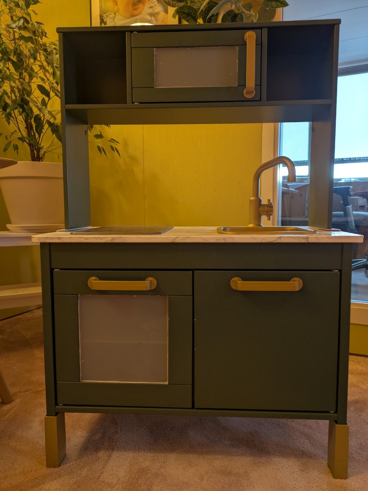 IKEA Duktig Speelkeuken - Groen met Gouden Details, Ophalen