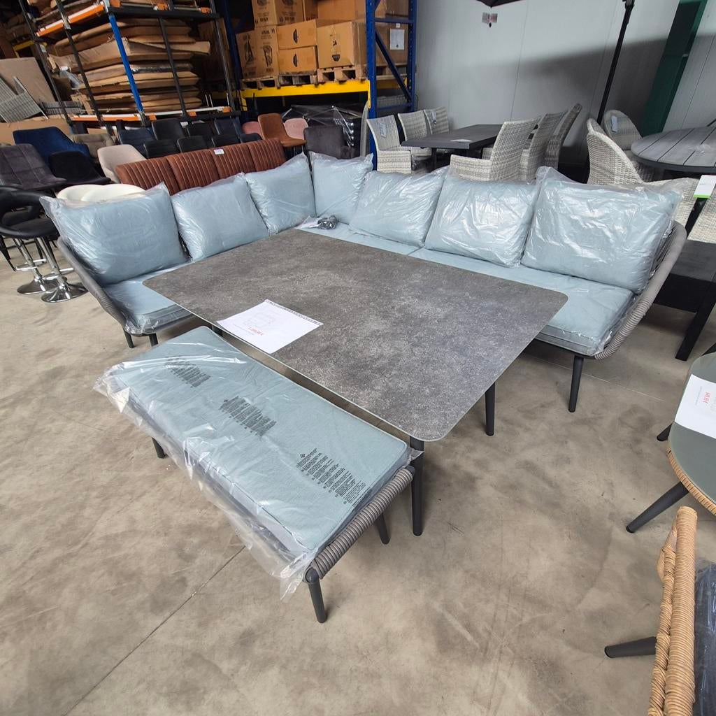 Davis Lounge Dining Set - Nieuw in verpakking, Overige materialen, Bank, Meer dan 8 zitplaatsen, Nieuw
