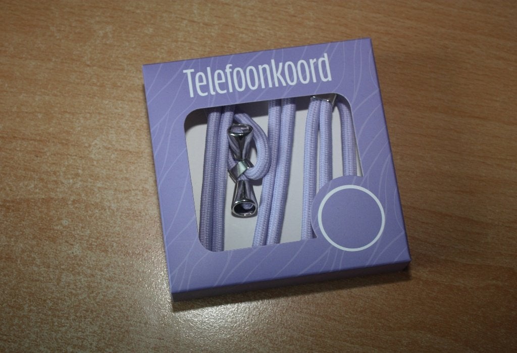 Nieuwe telefoonkoord in verpakking paars, Ophalen of Verzenden, Nieuw, Telefoonhanger of Accessoire
