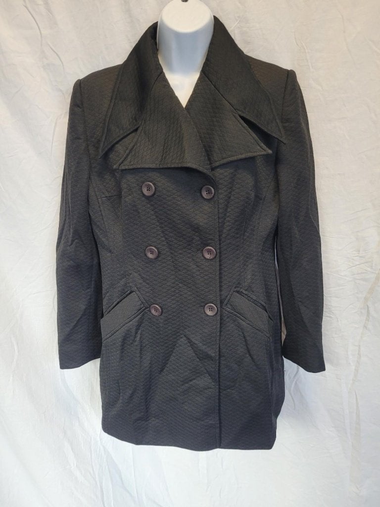 Nette zwarte dames mantel mt 42 merk Alpan, ., Zwart, Maat 42/44 (L), Ophalen of Verzenden