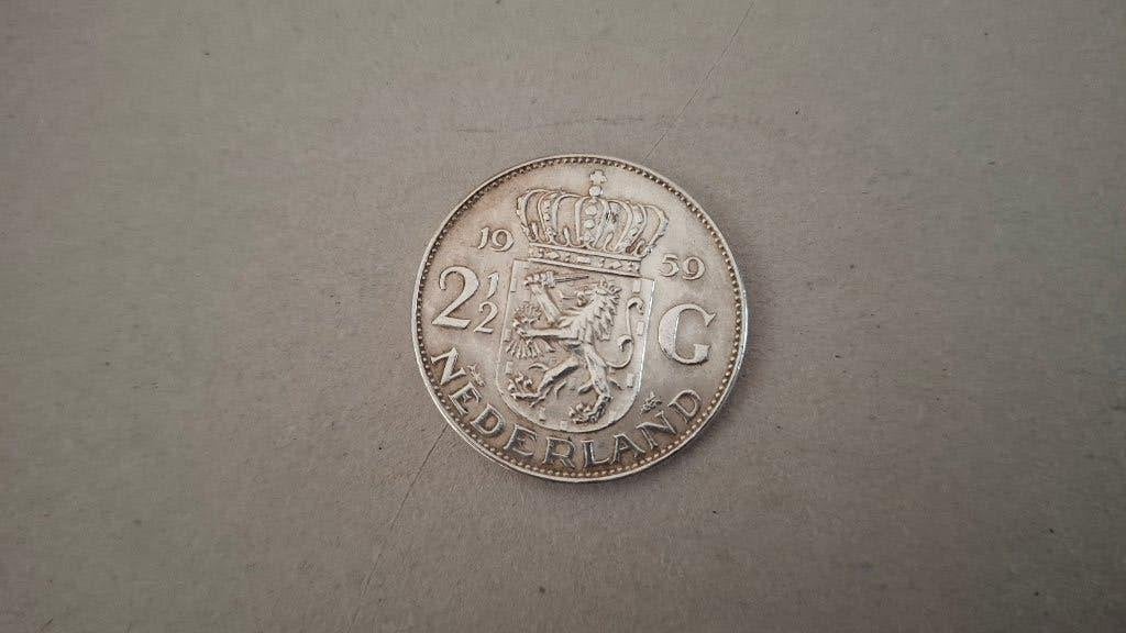 rijksdaalder 1959, Koningin Juliana, Zilver, Ophalen of Verzenden, Losse munt