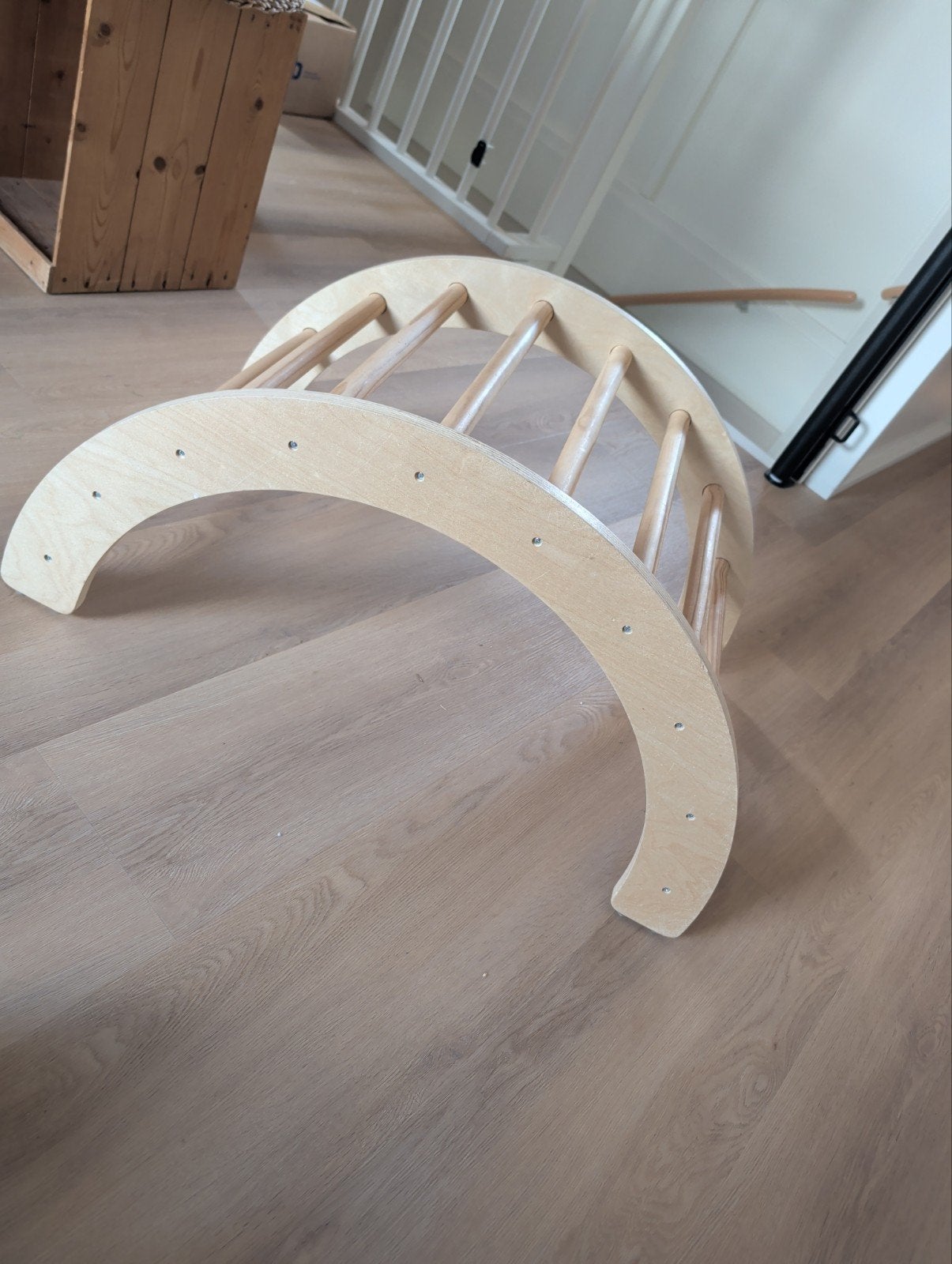 Houten Montessori Wobbelboard / Schommelplank voor Kinderen, Ophalen, Zo goed als nieuw, Jongen of Meisje