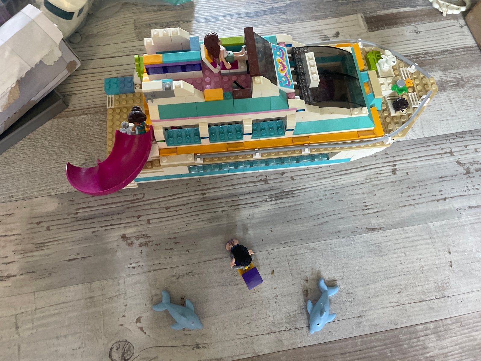 LEGO Friends Luxe Jacht met glijbaan en dolfijnen, Ophalen, Gebruikt