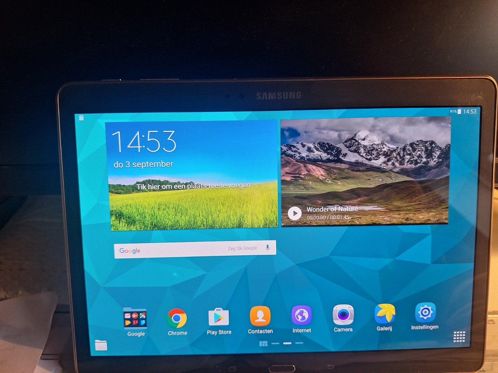 Samsung Galaxy Tab S model SM-T800  Goudkleurig, Computers en Software, Galaxy Tab S 10.5  SM-T800, Ophalen of Verzenden, Zo goed als nieuw