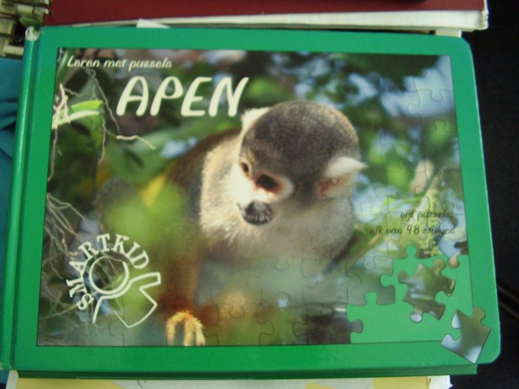 puzzel puzzelen speelgoed boek aap legpuzzel kind decoratie, Ophalen of Verzenden, 10 tot 50 stukjes, Gebruikt, 4 tot 6 jaar