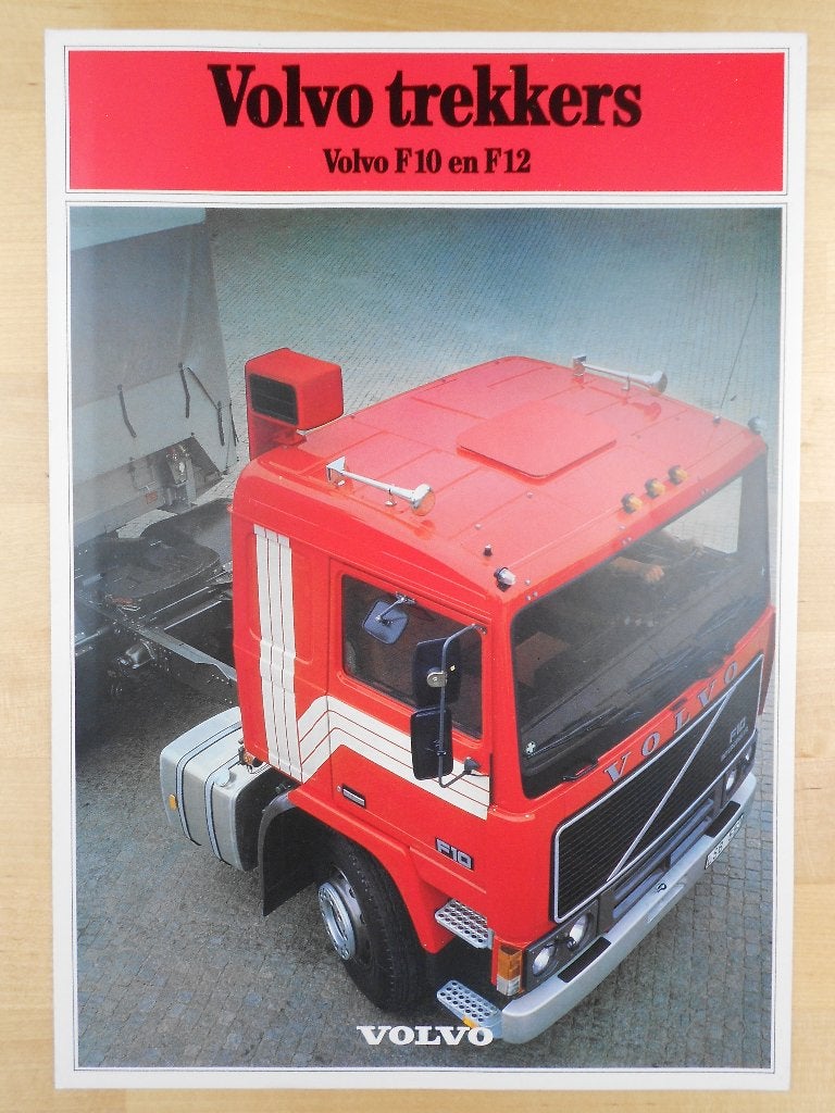 Volvo F10 F12 Trekker Brochure 1985, Volvo, Zo goed als nieuw, Volvo, Ophalen of Verzenden