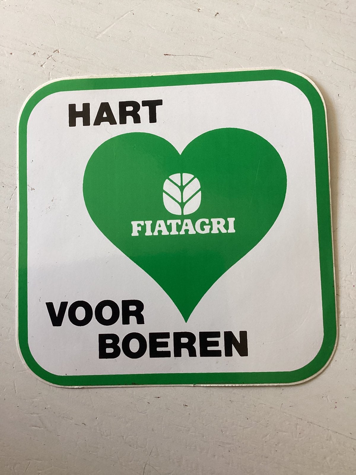 Sticker Hart voor boeren Fiatagri, Verzenden, Zo goed als nieuw, Merk