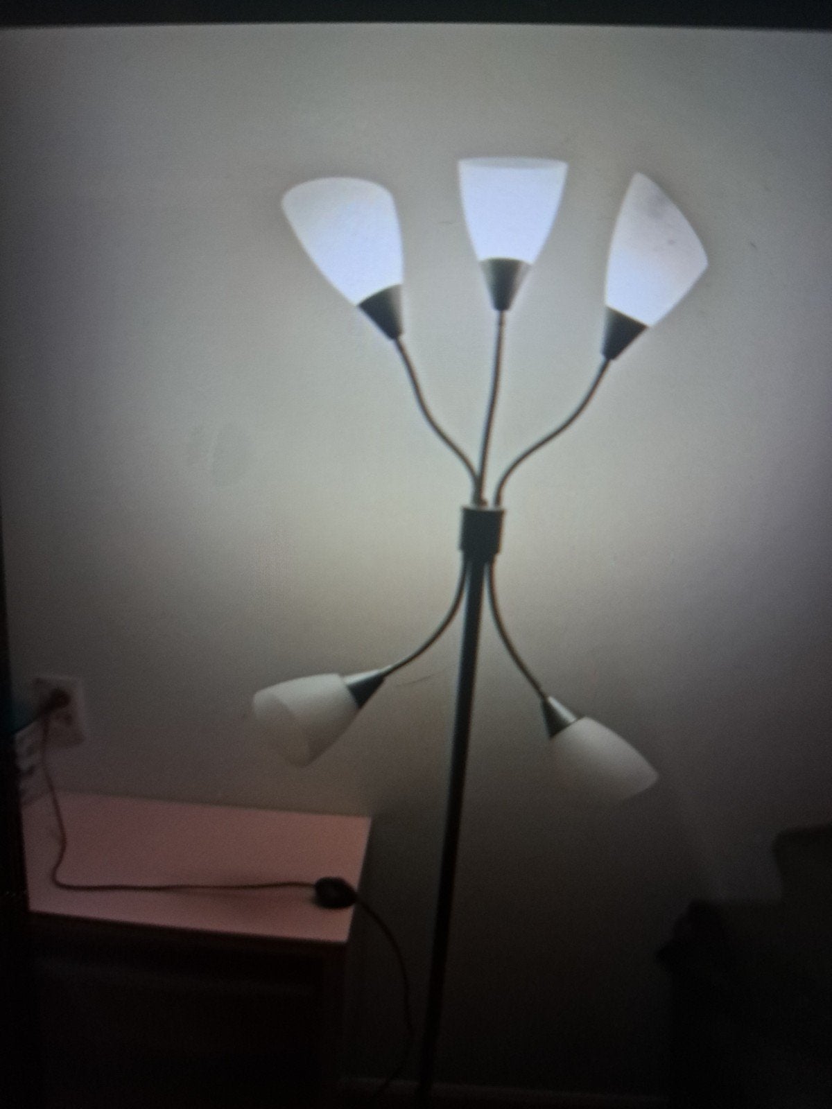 Staande lamp met 5 lichtpunten - Getest en werkend, Huis en Inrichting, Ophalen, Gebruikt, Glas, 150 tot 200 cm