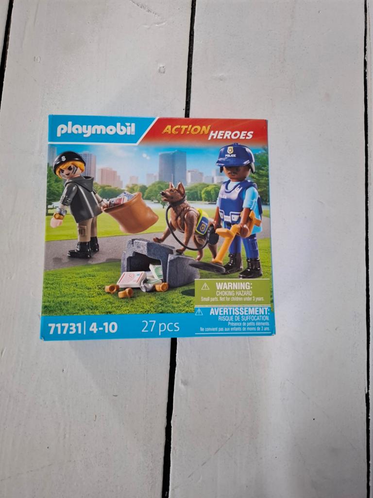 Playmobil Action Heroes Politie met hond 71731, Ophalen of Verzenden, Nieuw, Complete set