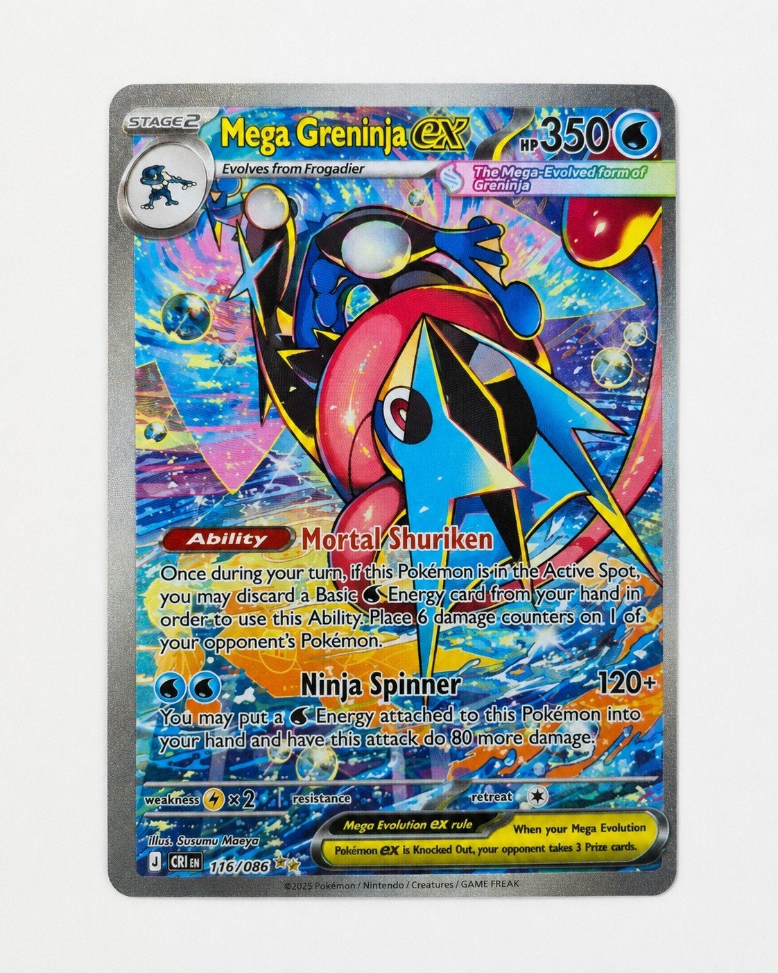 Mega Greninja ex 116/086 PSA 10 Kandidaat, Ophalen of Verzenden