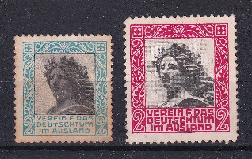B42A) Verein fur das Deutschtum im Ausland 2x origineel, Verzenden, Duitse Keizerrijk, Postfris