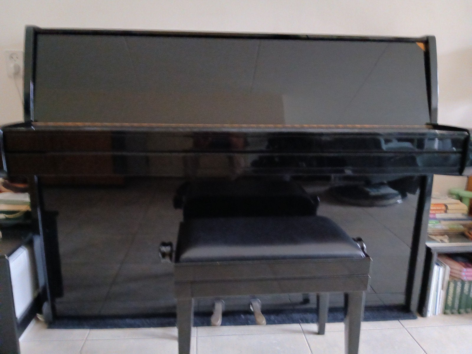 Grotrian Steinweg 108m piano, zwart hoogglans, Muziek en Instrumenten, Piano's, Ophalen, Gebruikt, Zwart, Piano