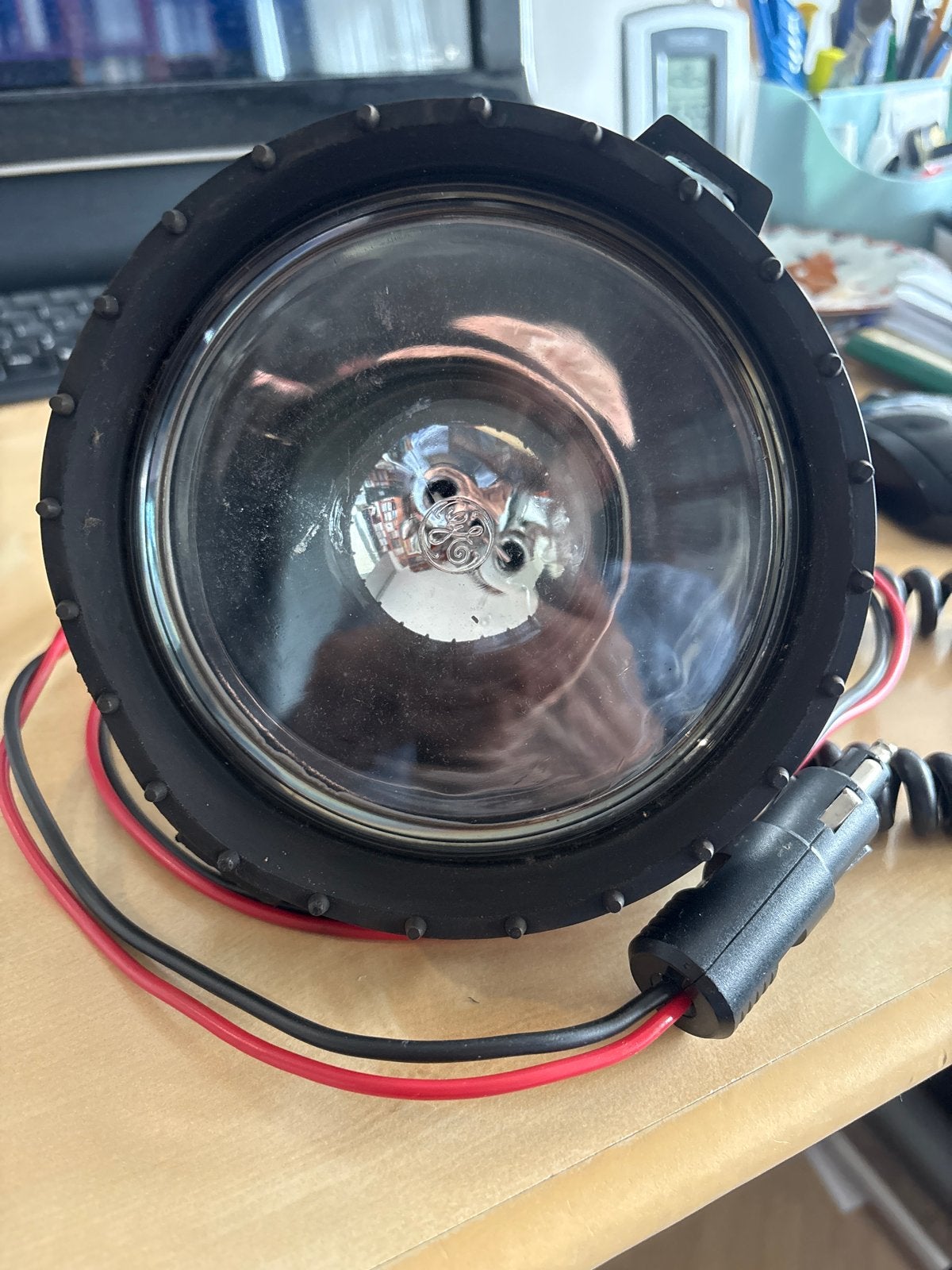 Krachtige 12V Zoeklamp met Sigarettenaansteker Aansluiting, Verzenden, Gebruikt