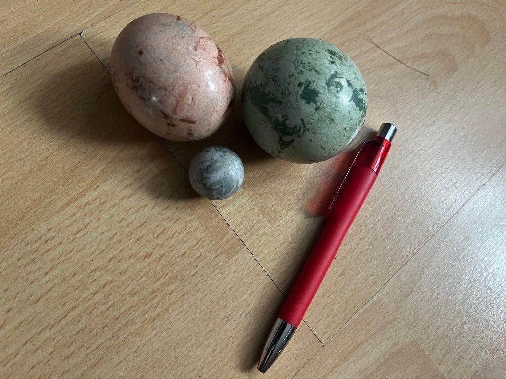 Antieke bollen voor mengen van verf, Ophalen of Verzenden