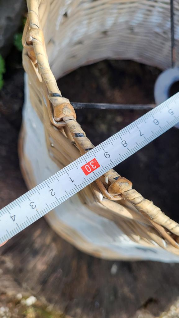 Huizen - Grote Rotan Lampenkappen, Huis en Inrichting, Lampen | Lampenkappen, Ophalen of Verzenden, Zo goed als nieuw, Rond, 25 tot 50 cm