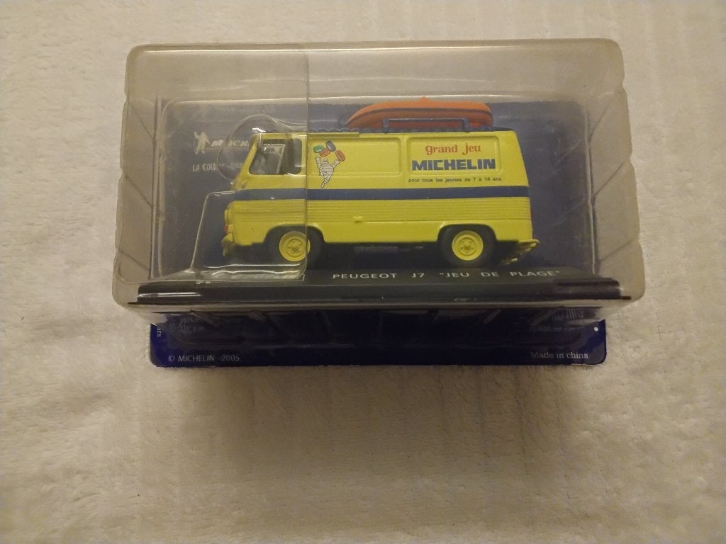 1:43 Altaya Peugeot J7 "Jeu de Plage" Michelin, Ophalen of Verzenden, Auto, Overige merken