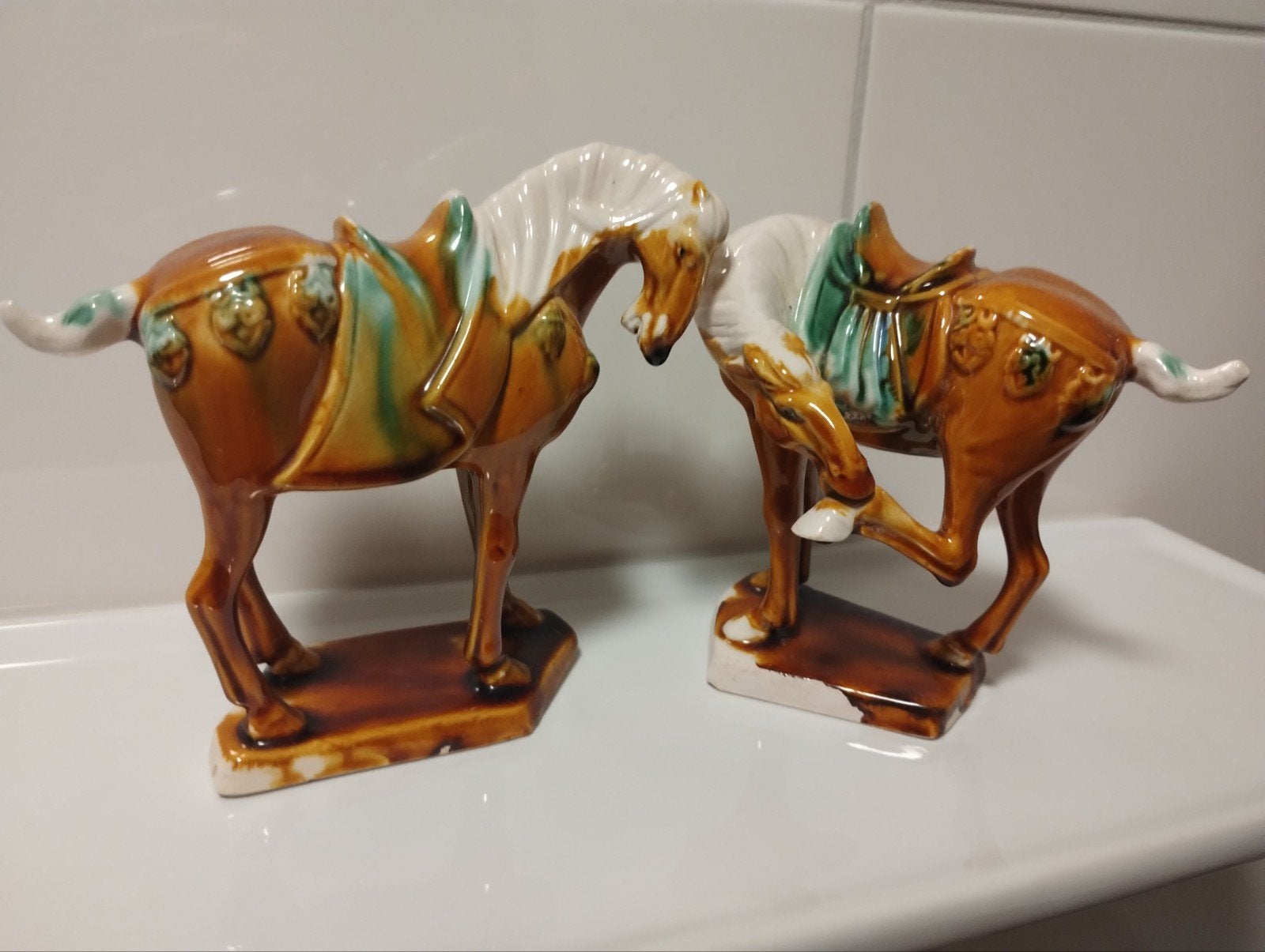 Oud chinees sancai majolica paarden, Ophalen of Verzenden