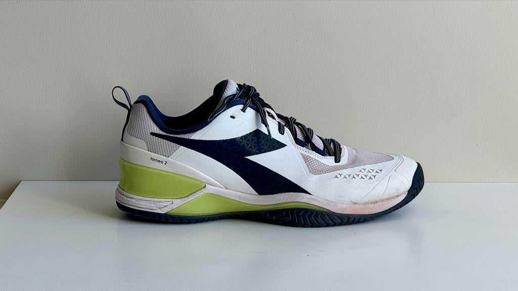Diadora Blushield Torneo 2 tennisschoenen - maat 45.5, Kleding | Heren, Schoenen, Gedragen, Sportschoenen, Overige kleuren, Ophalen of Verzenden
