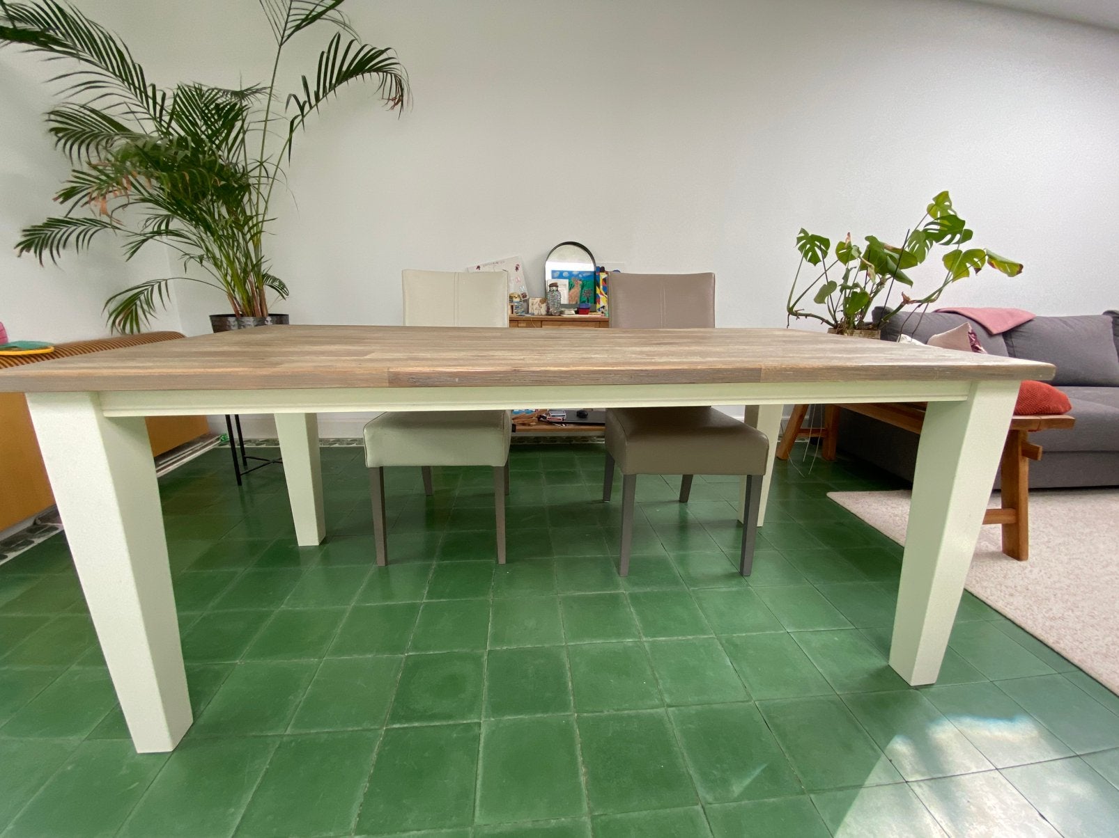 Stevige eettafel, Ophalen, 50 tot 100 cm, Zo goed als nieuw, Vijf personen of meer