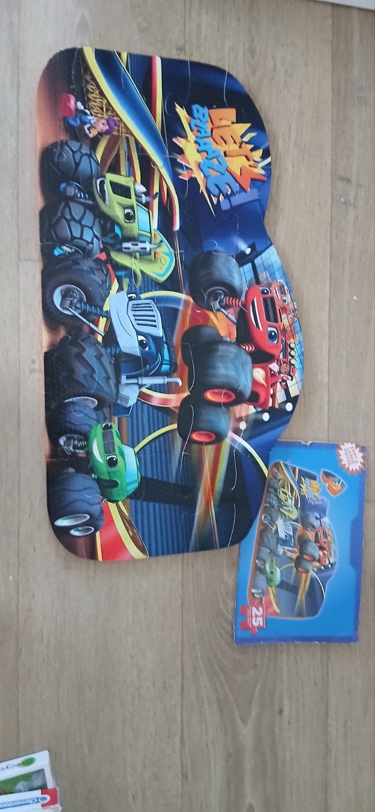 Leuke Blaze en de monsterwielen puzzel met zachte stukken, Ophalen of Verzenden, 10 tot 50 stukjes, Zo goed als nieuw