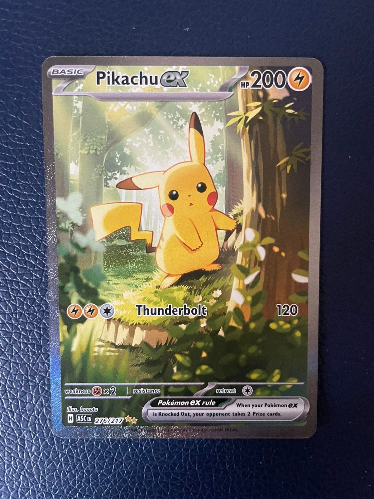 Pikachu ex 276/217 Full Art - ASC, Hobby en Vrije tijd, Ophalen of Verzenden, Zo goed als nieuw, Losse kaart, Foil