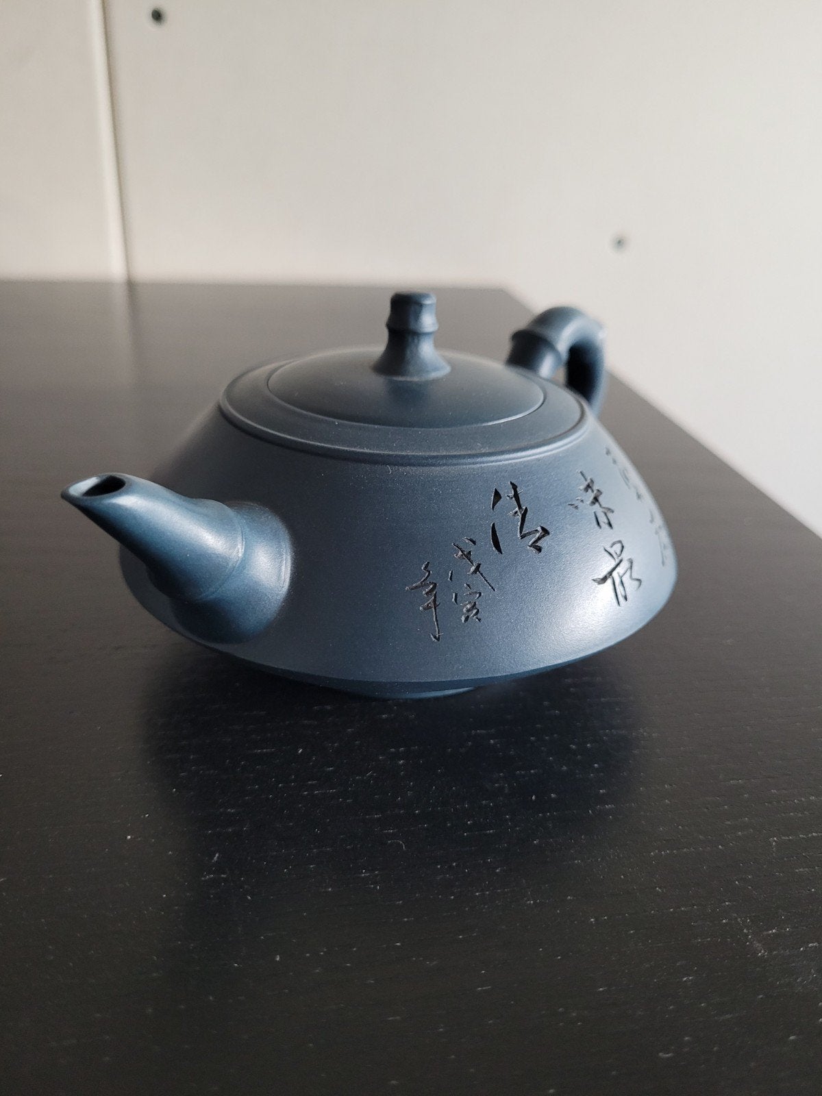 Authentieke Yixing theepot - Blauw Zisha klei, Antiek en Kunst, Ophalen of Verzenden