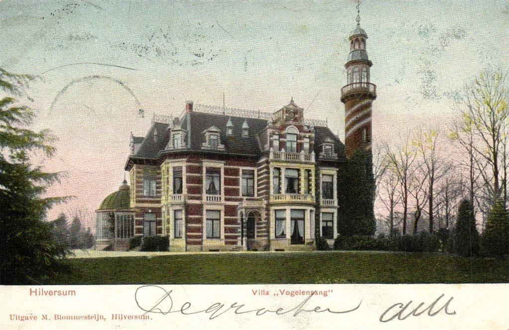 Hilversum - Villa Vogelensang - 1903 gelopen, Ophalen of Verzenden, Voor 1920, Gelopen, Noord-Holland