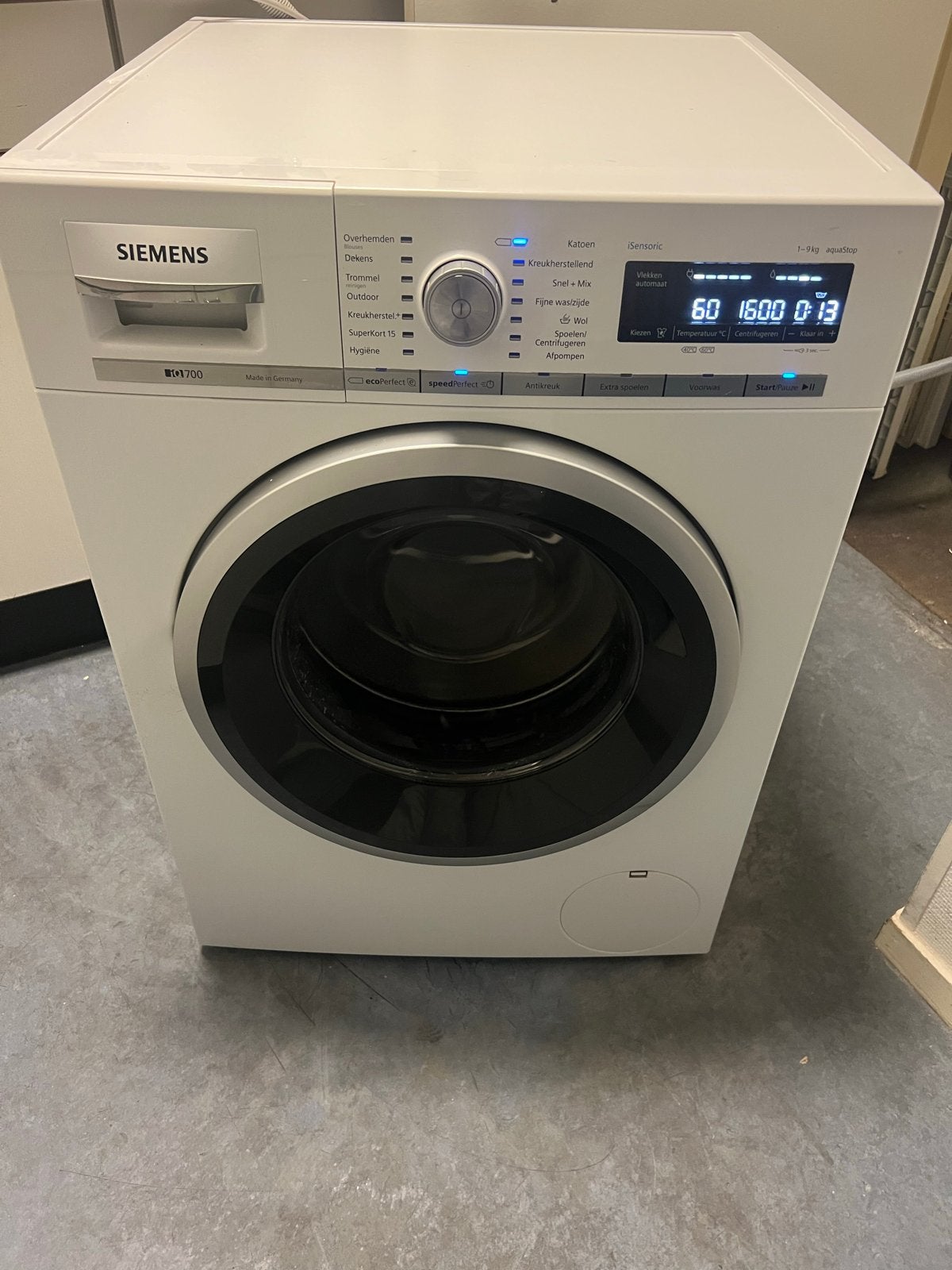 Siemens IQ700 Wasmachine 9 kg 1600 toeren, Witgoed en Apparatuur, Minder dan 85 cm, Jhwitgoedassen, 8 tot 10 kg, Ophalen of Verzenden