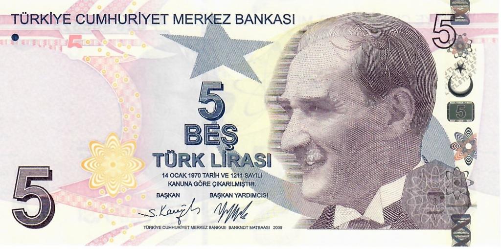 Turkije bankbiljet 5 Lira Mustafa Kemal Atatürk 2022 UNC, Postzegels en Munten, Bankbiljetten | Europa | Niet-Eurobiljetten, Ophalen of Verzenden