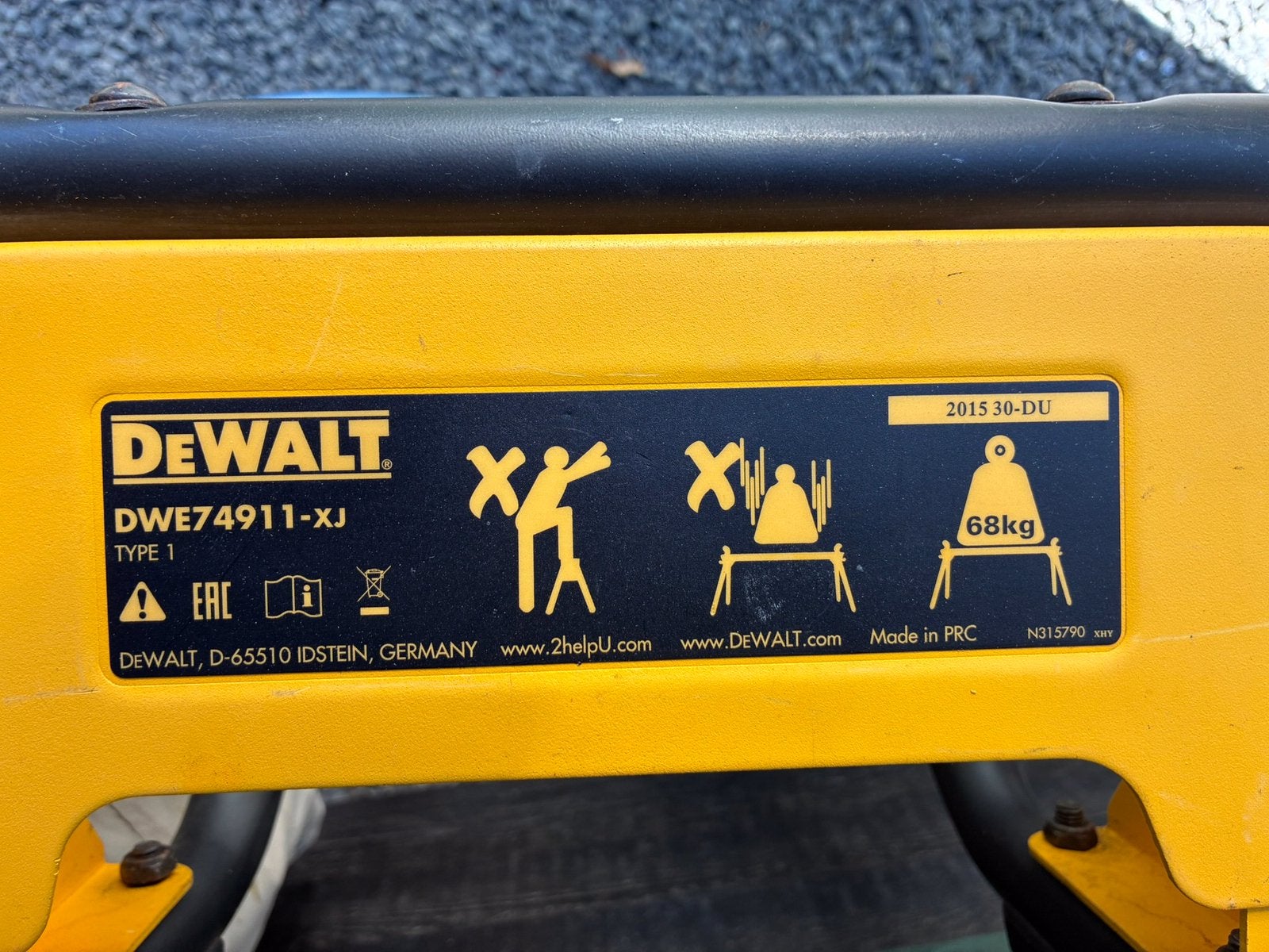 Onderstel zaagtafel DeWalt DWE74911, Doe-het-zelf en Verbouw, Ophalen, Gebruikt, Cirkelzaag, 70 mm of meer