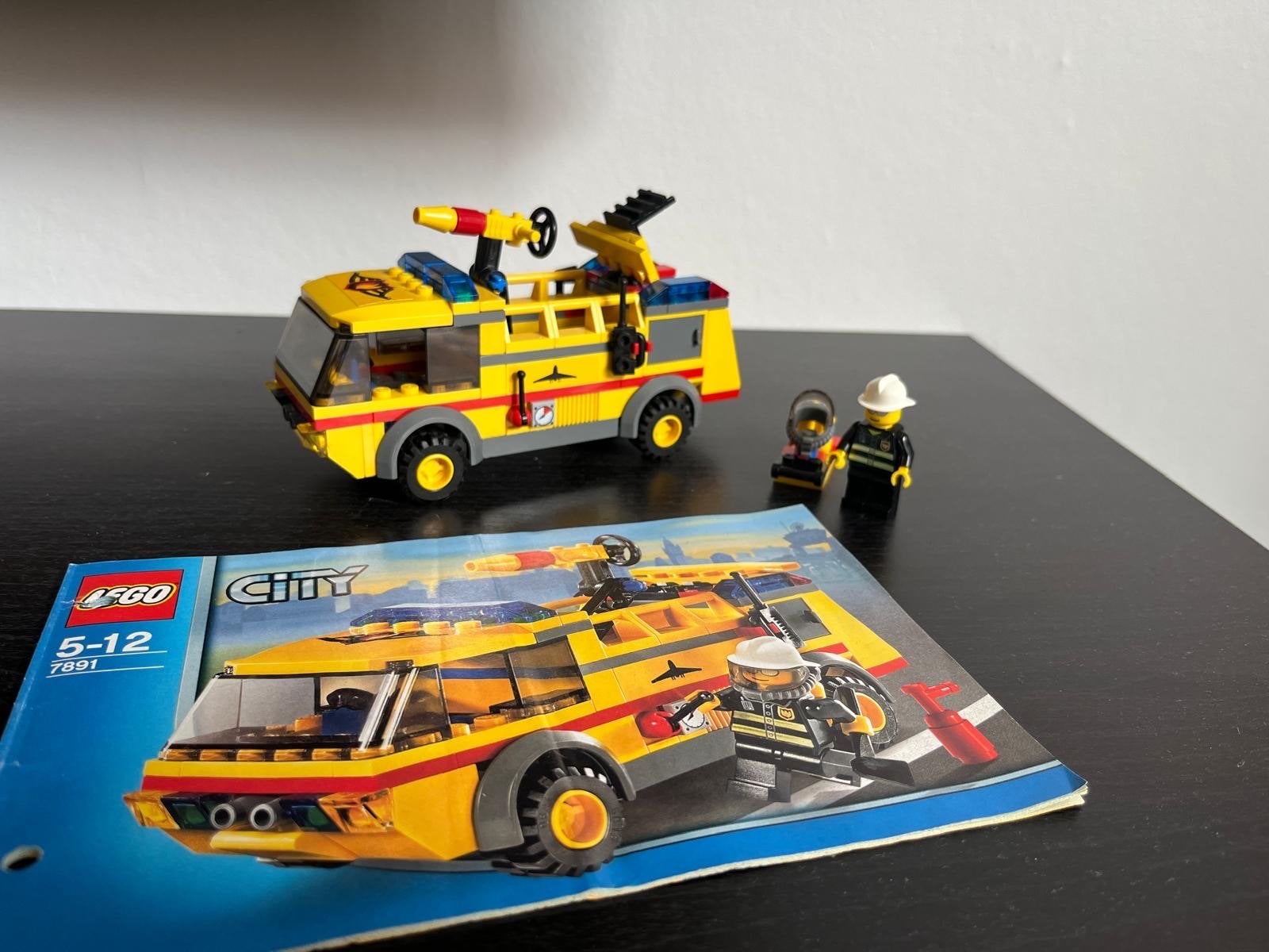 Lego City Brandweerwagen 7891 met minifiguur en instructies, Lego, Ophalen of Verzenden, Compleet, Complete set