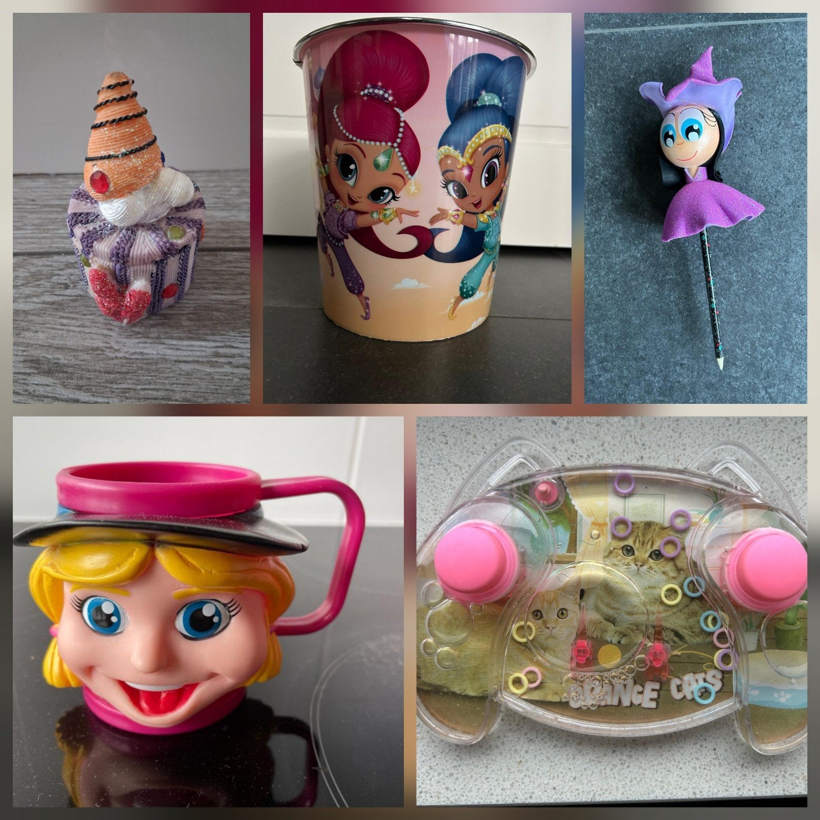 Leuke set: Shimmer & Shine, heksje, beker, spel, Ophalen of Verzenden, Zo goed als nieuw, Meisje