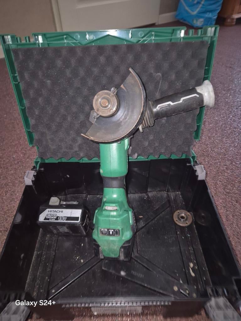 Hikoki G 18DBBVL SLIJPTOL MET 1 BAT, Doe-het-zelf en Verbouw, Gereedschap | Slijpmachines, Ophalen of Verzenden, 1000 watt of meer