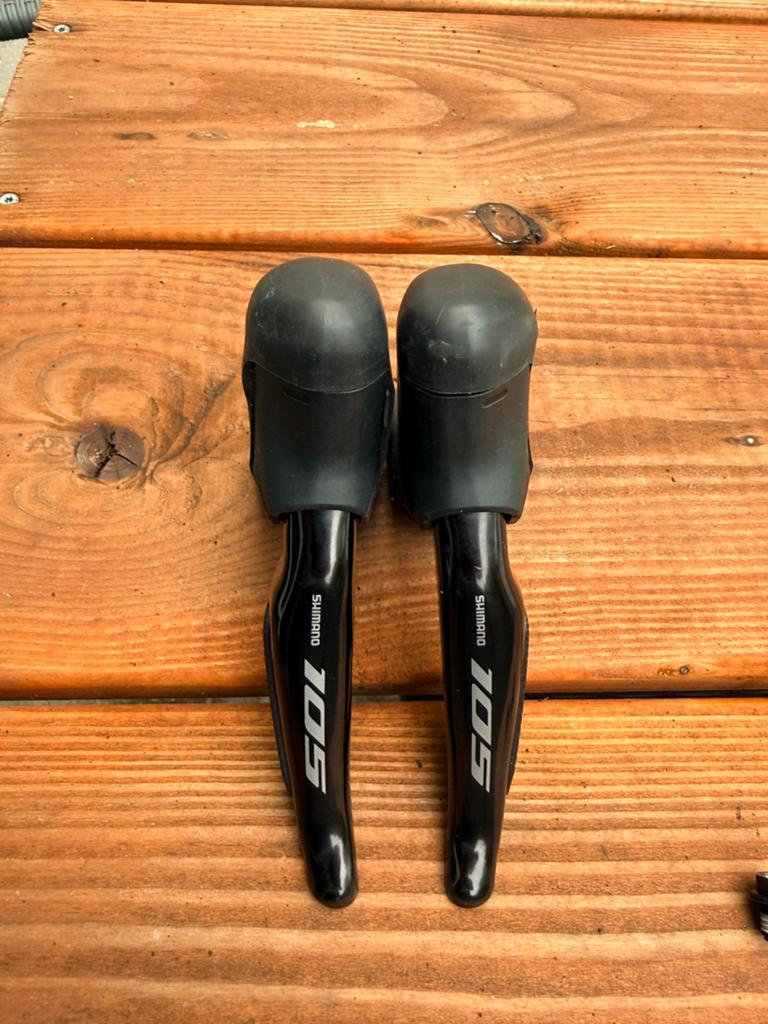 Shimano 105 ST-7170 shifters L+R zo goed als nieuw, Ophalen, Overige materialen, Overige typen, Zo goed als nieuw