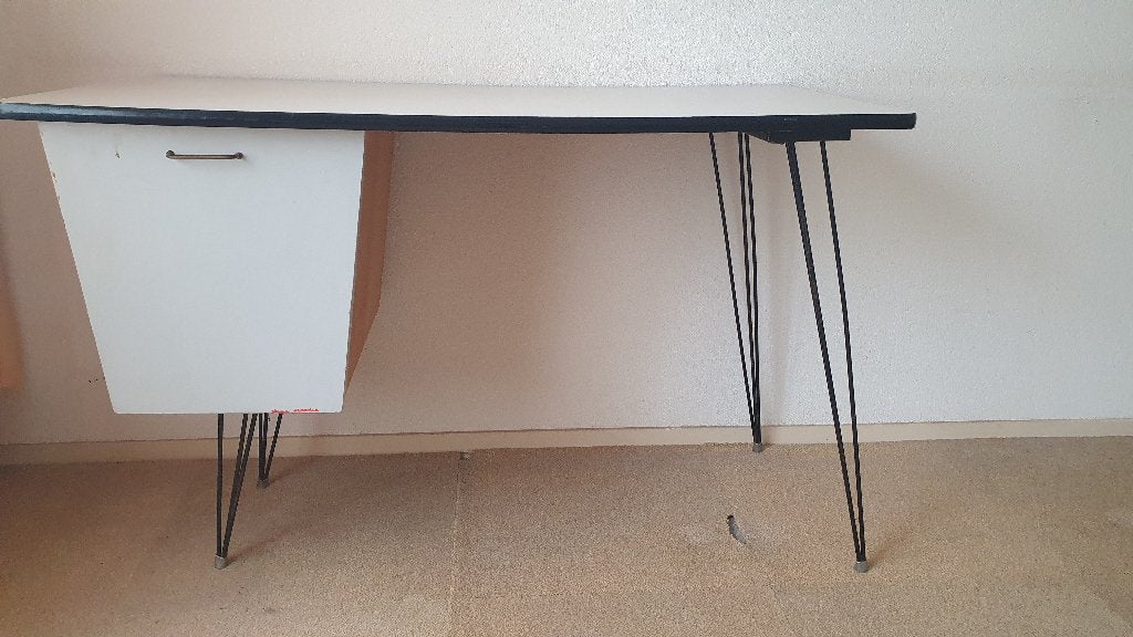 Retro bureau, Huis en Inrichting, Bureaus, Ophalen, Gebruikt, Vintage, 116 cm