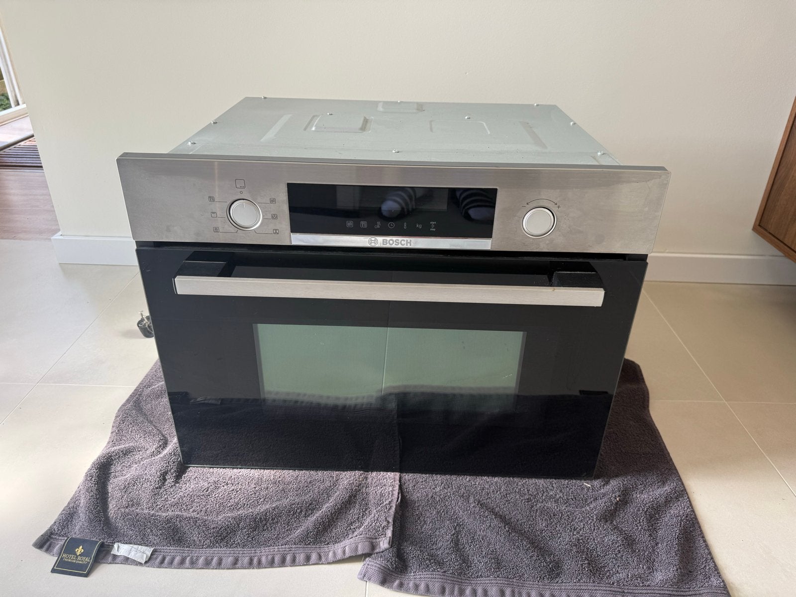 Bosch Inbouw Combi-oven met Magnetronfunctie, Witgoed en Apparatuur, Ovens, Ophalen, 45 tot 50 cm, Gebruikt, Hete lucht