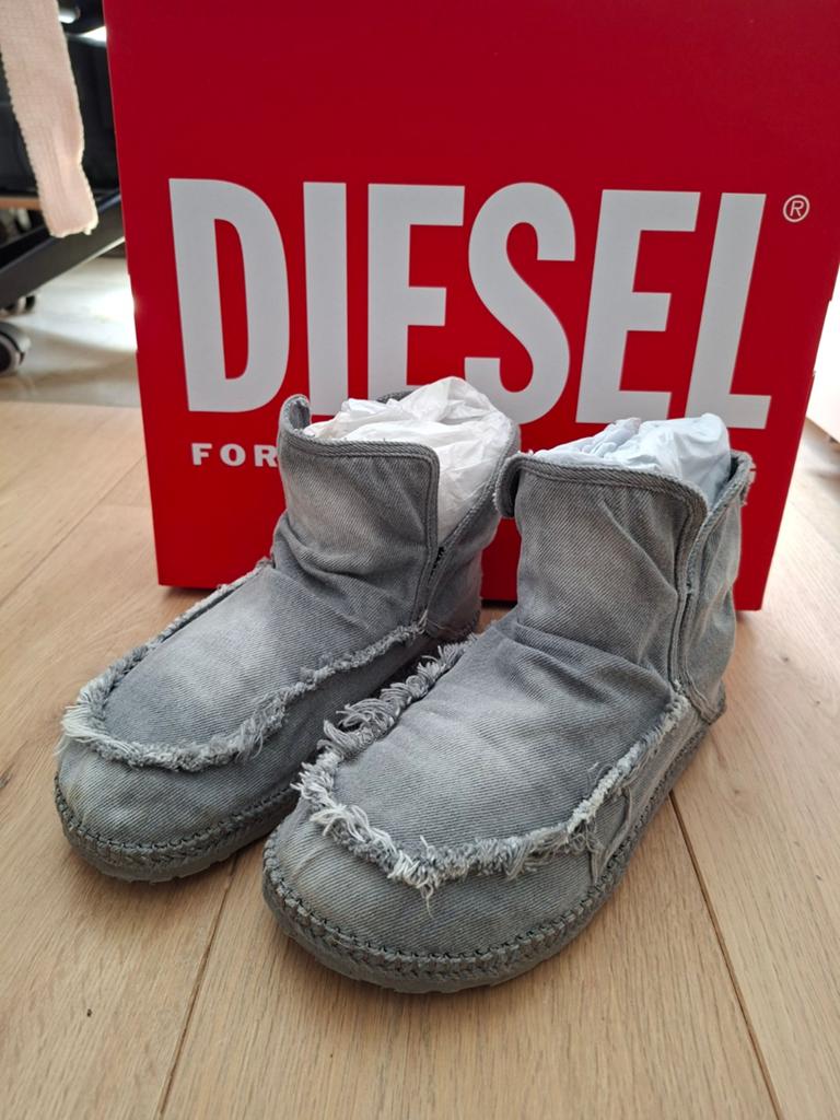 Diesel denim laarzen - Zo goed als nieuw 38, Ophalen, Lage of Enkellaarzen, Zo goed als nieuw, Diesel