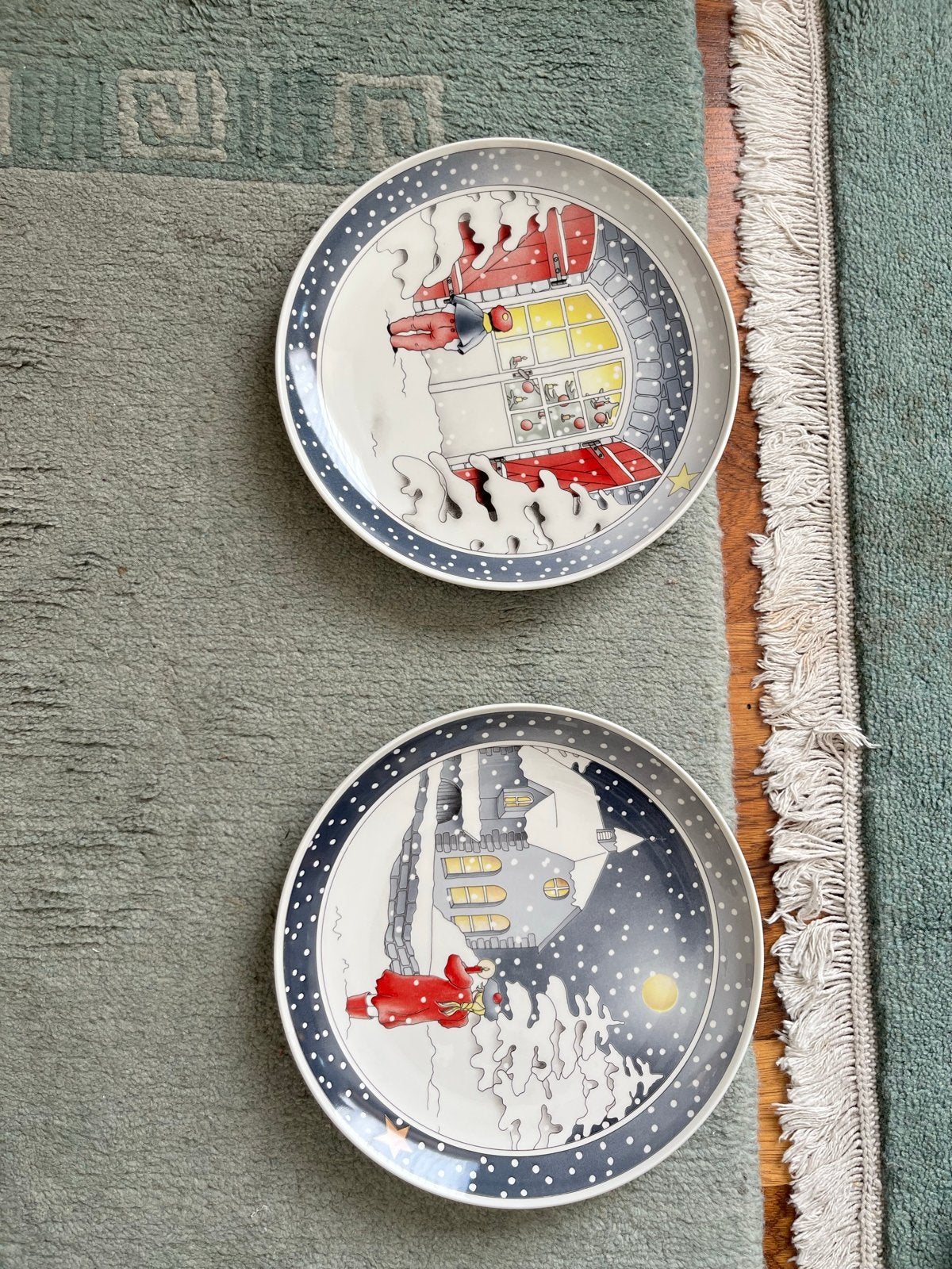 Twee Villeroy & Boch kerstborden, 'Winter Wonderland', Ophalen, Klassiek, Villeroy & Boch, Zo goed als nieuw