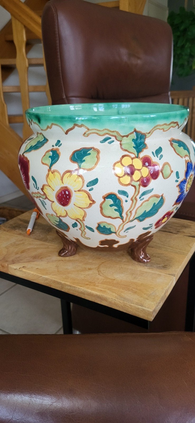 vintage bloempot regina merida cachepot, Antiek en Kunst, Ophalen