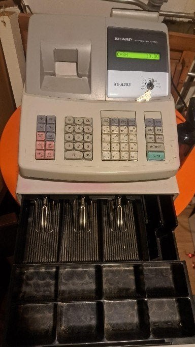 Sharp XE-A203 Elektronische Kassa met Bonprinter, Verzamelen, Ophalen, Overige typen