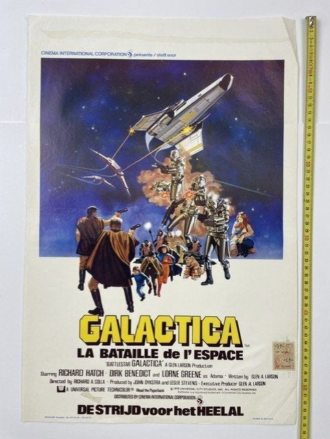 poster 'Galactica' (battlestar Galactica) 1978, Ophalen of Verzenden, Zo goed als nieuw, A1 t/m A3, Muziek
